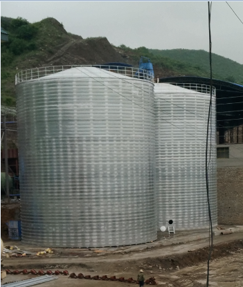 排湖风景区粮食钢板仓的安装全过程不用热焊接
